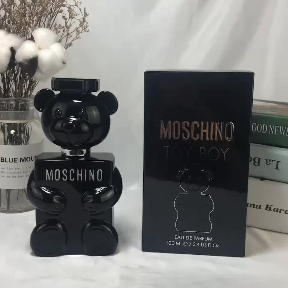 专柜moschino梦仙奴 泰迪熊香水,toy boy黑色泰迪熊男士香水100ml