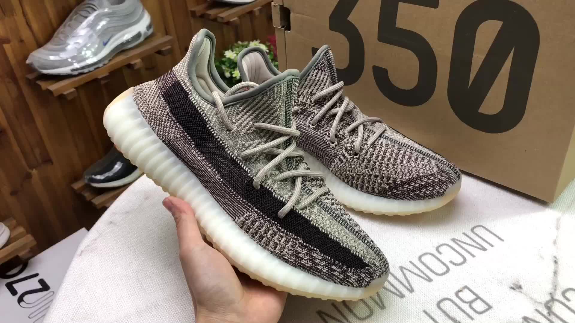 180公司级阿迪达斯adidas yeezy 350 v2 爆米花卡其灰 麻灰椰子情侣