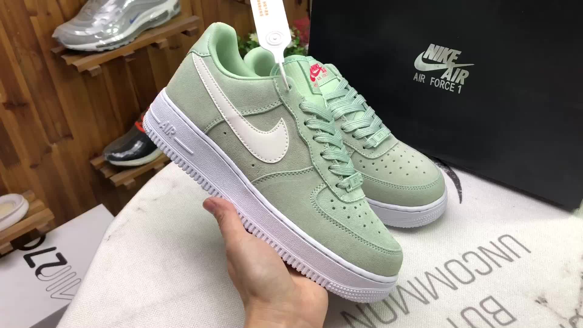 200公司级 nike耐克 air force 1 af1 空军一号淡绿 内置气垫 男女