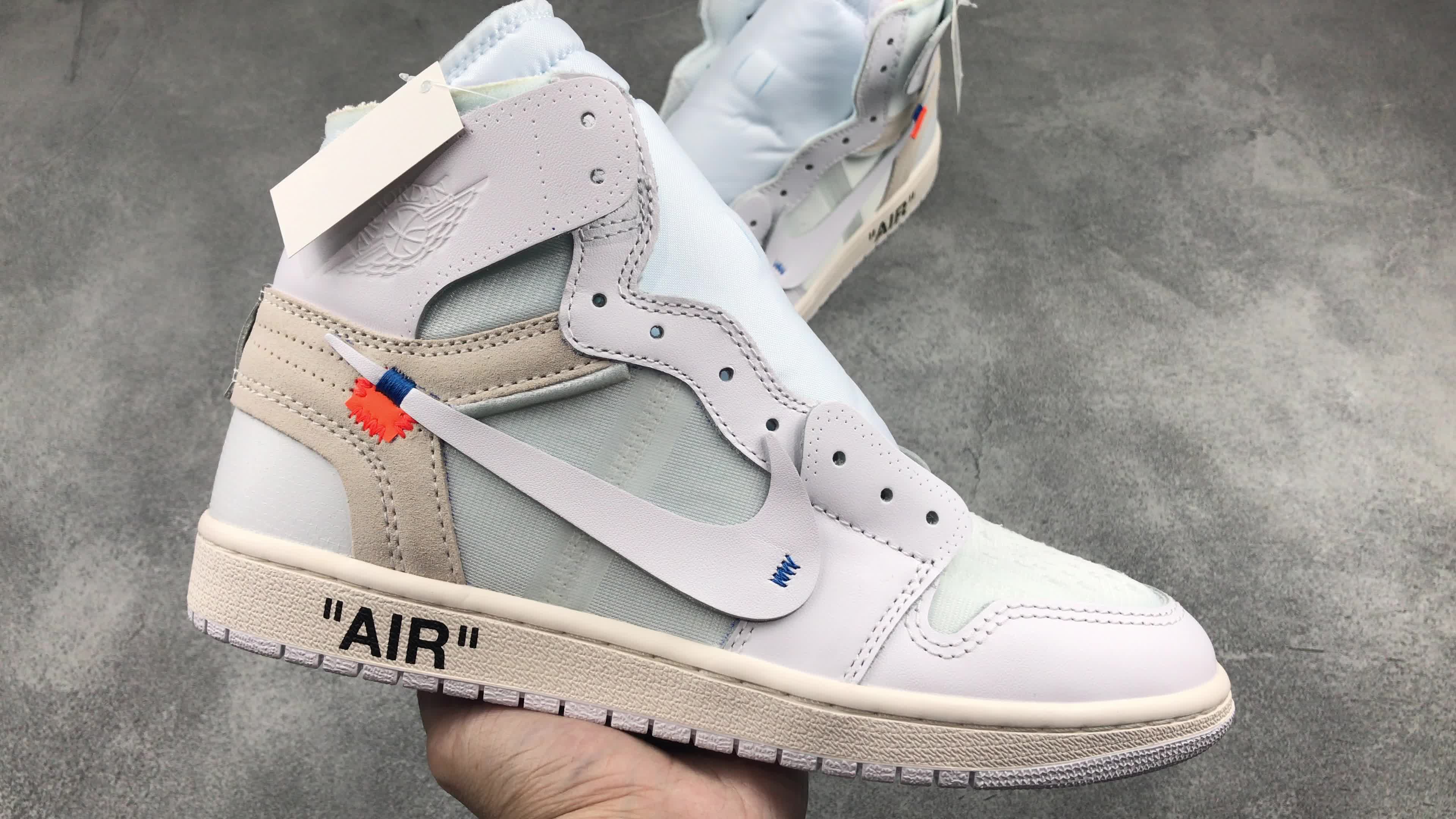 off white aj1 ow 乔1 欧洲限定联名纯白 aq0818-100