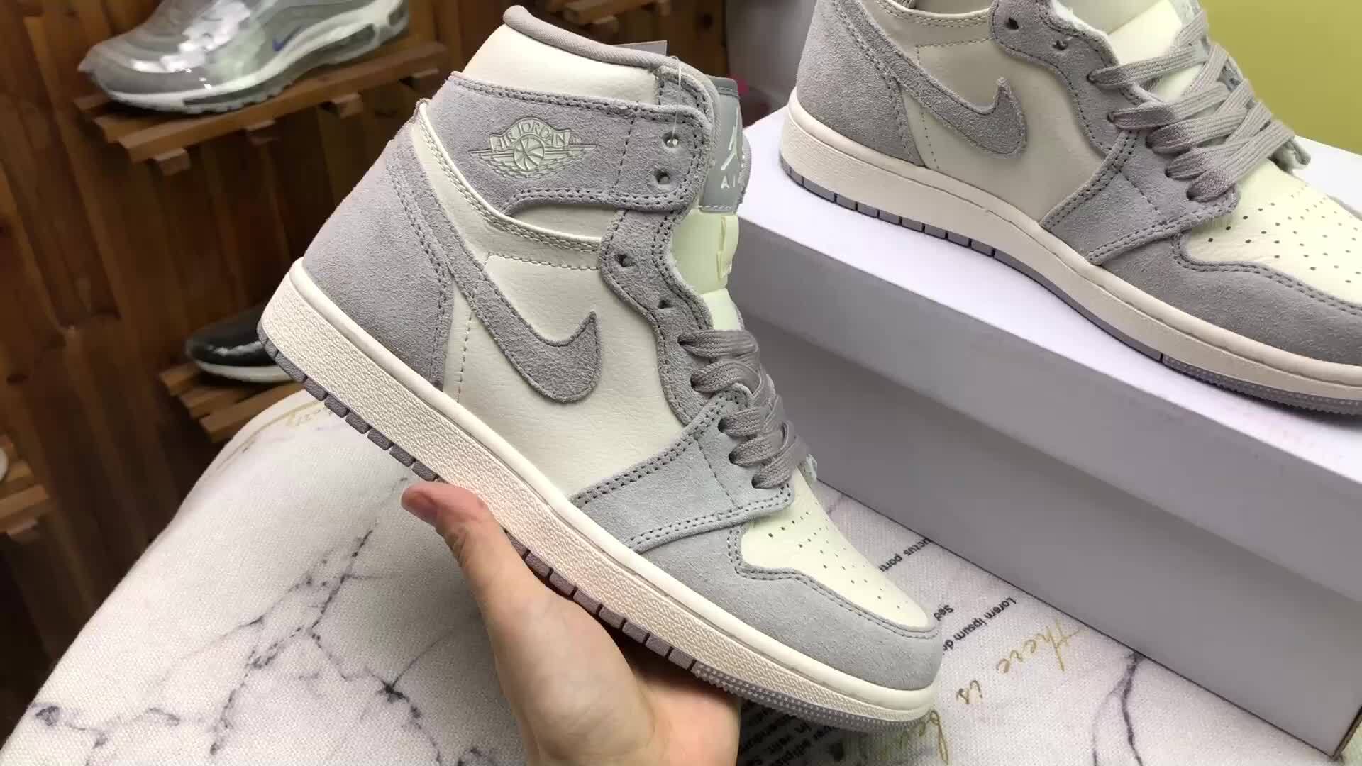 纯原乔丹1代 乔1 jordan 1 high premium aj1香芋粉紫灰 珍珠奶茶