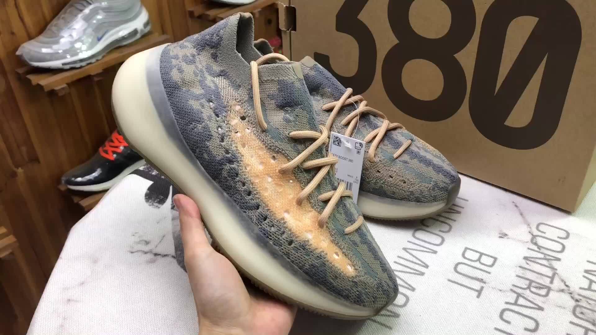 公司级原装鞋面阿迪达斯adidas yeezy boost 380 mist大地色椰子380爆