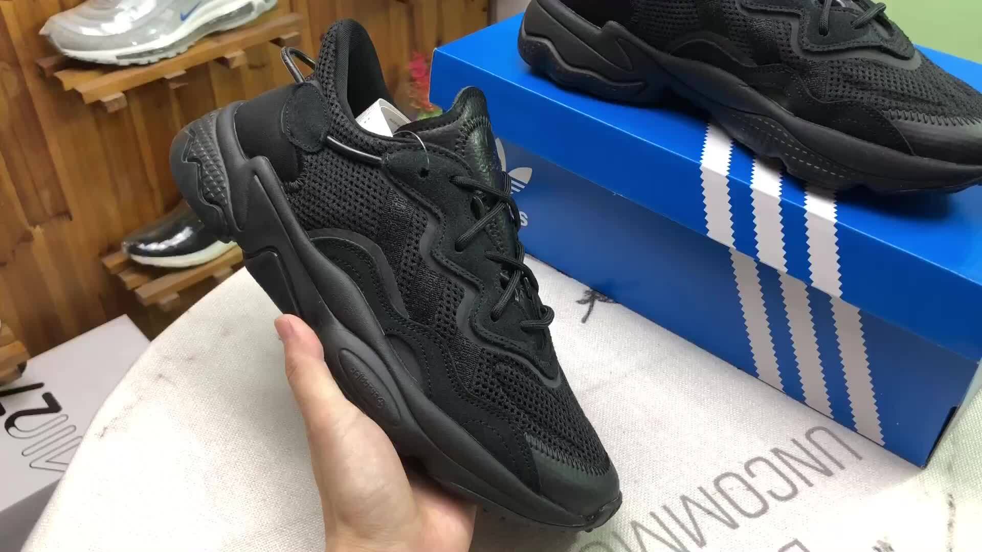 纯原阿迪水管运动鞋 三叶草 ozwego纯黑老爹鞋 3m反光老爹鞋 ee6999