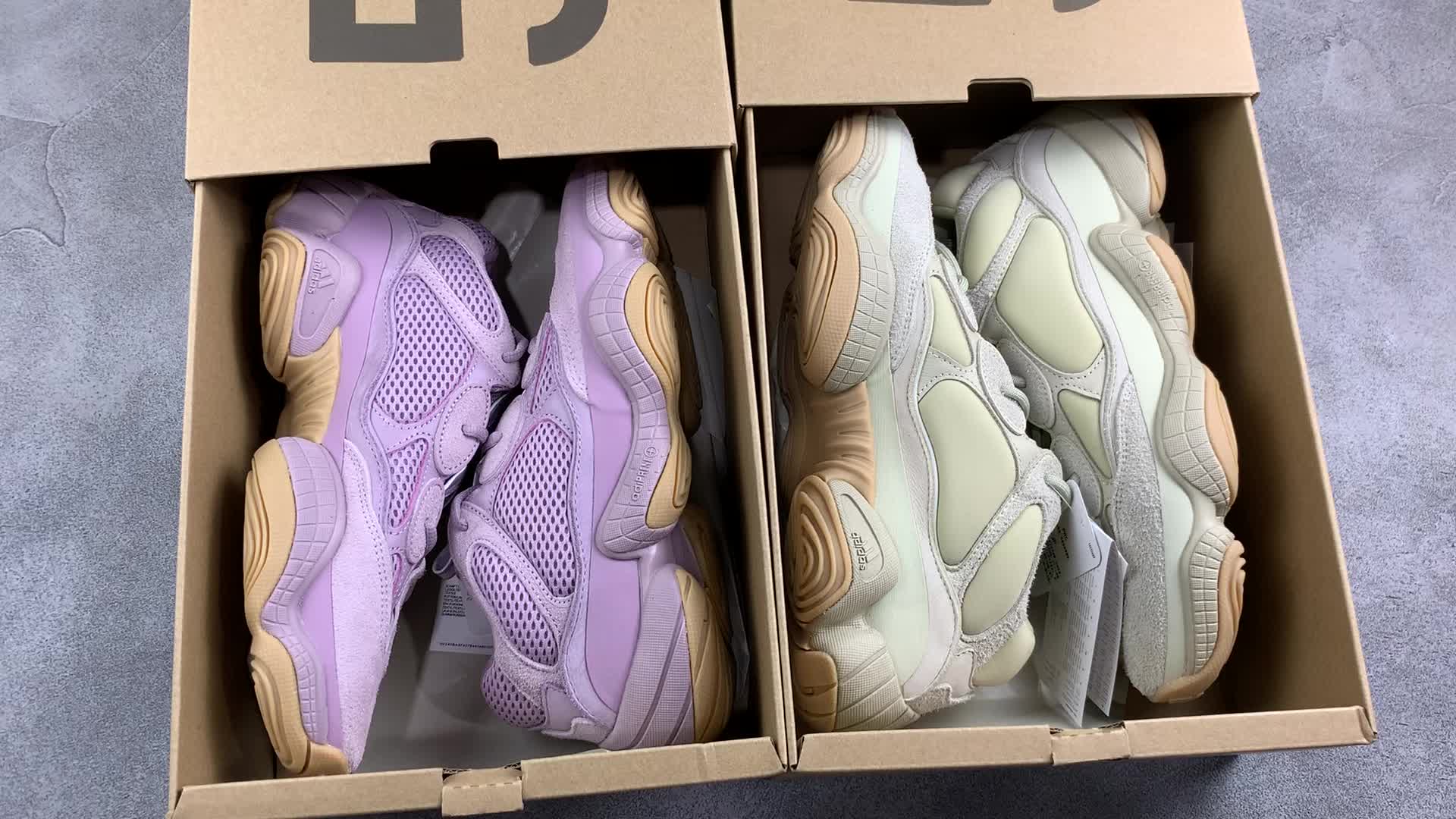 adidas yeezy 500 soft vision 灭霸 薰衣草紫 椰子跑鞋 fw2656 size